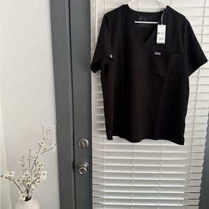FIGS Black Scrub Top